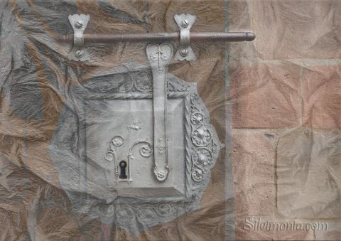 Türschloss einer Burg